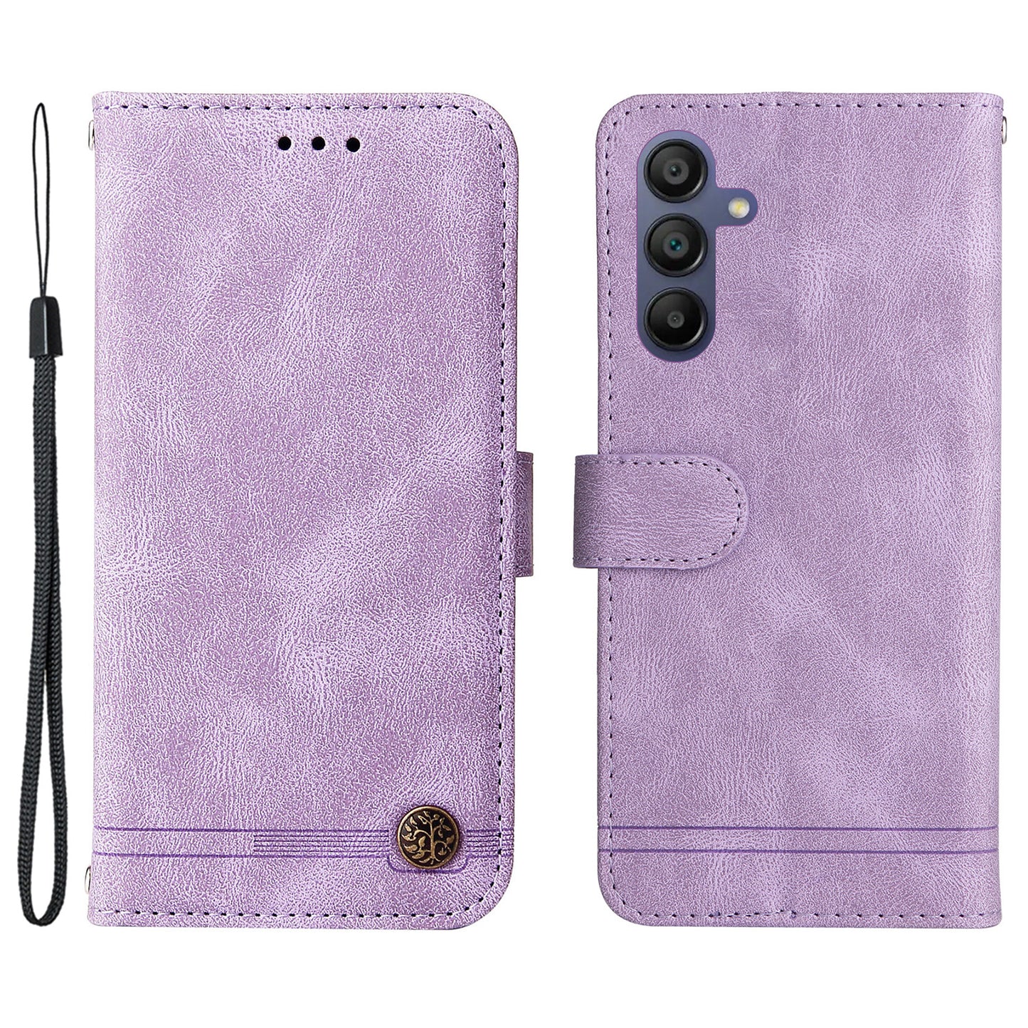 For Samsung Galaxy A16 5G / A16 4G Case Wallet Skin-Touch PU Leather Phone Cover - Purple