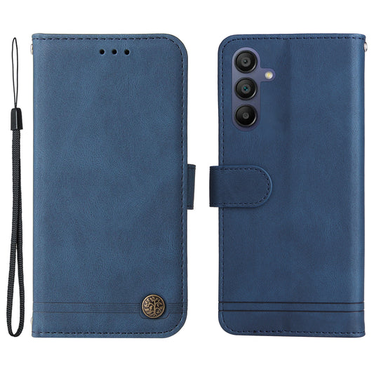 For Samsung Galaxy A16 5G / A16 4G Case Wallet Skin-Touch PU Leather Phone Cover - Blue