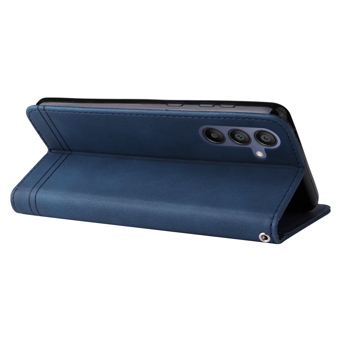 For Samsung Galaxy A16 5G / A16 4G Case Wallet Skin-Touch PU Leather Phone Cover - Blue