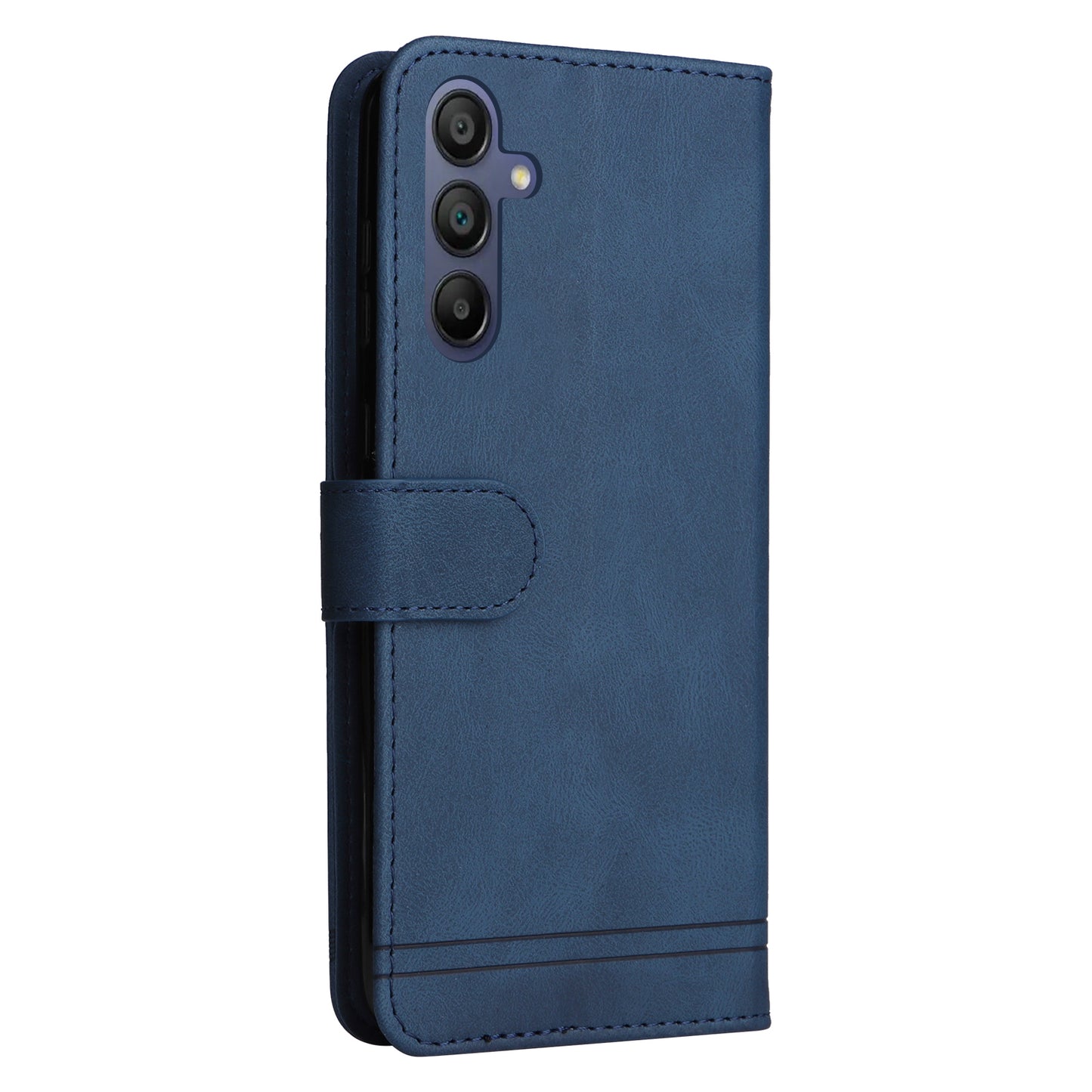 For Samsung Galaxy A16 5G / A16 4G Case Wallet Skin-Touch PU Leather Phone Cover - Blue