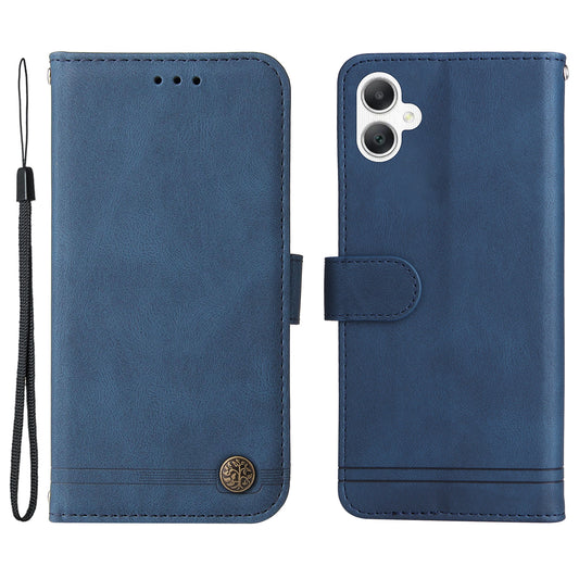 For Samsung Galaxy A06 Case Wallet Skin-Touch PU Leather Phone Cover - Blue