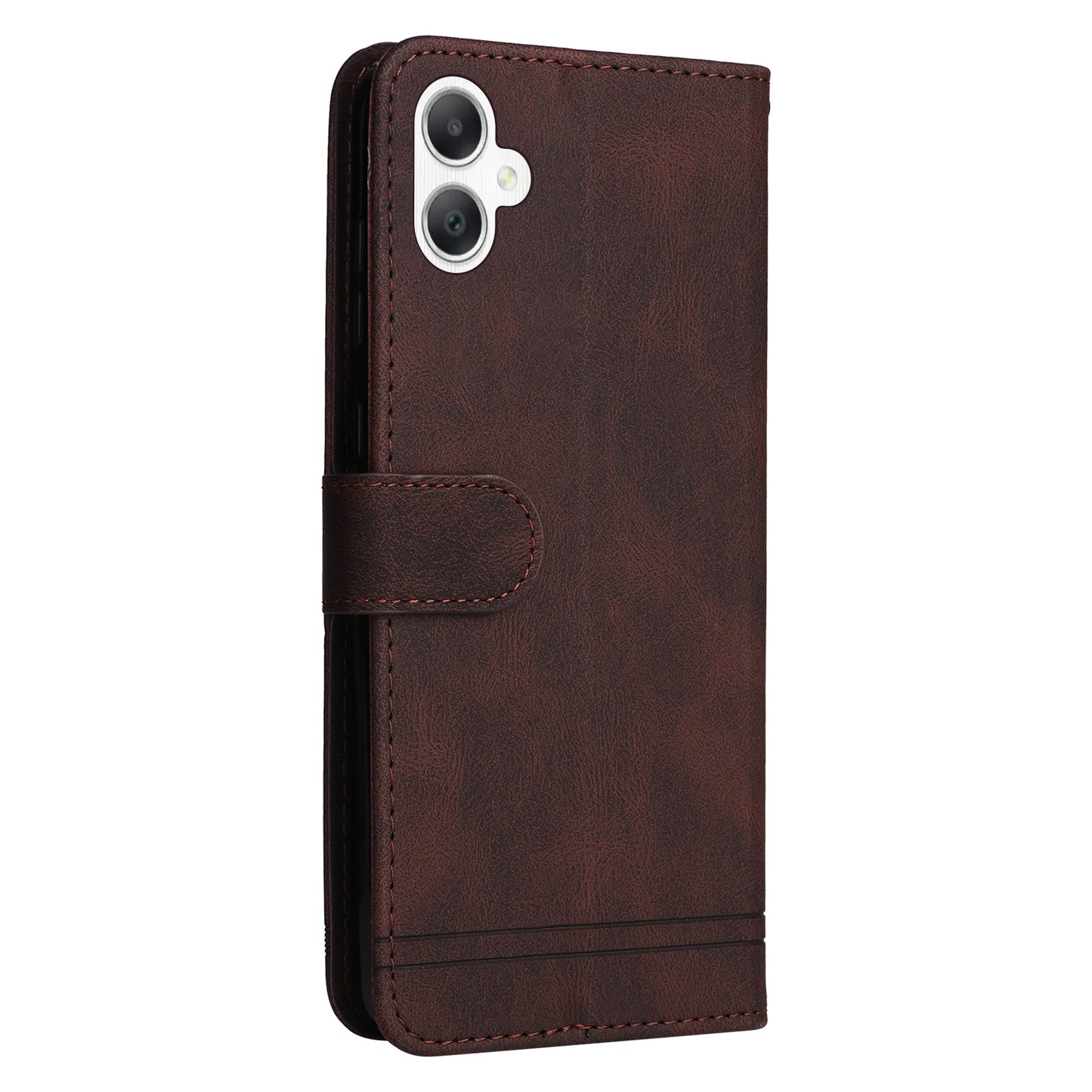 For Samsung Galaxy A06 Case Wallet Skin-Touch PU Leather Phone Cover - Brown