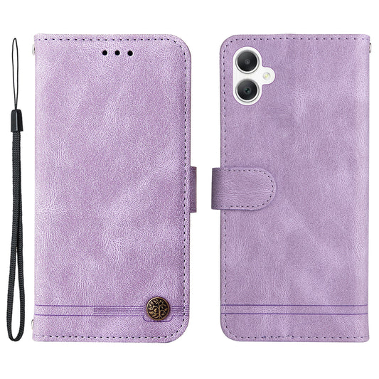 For Samsung Galaxy A06 Case Wallet Skin-Touch PU Leather Phone Cover - Purple