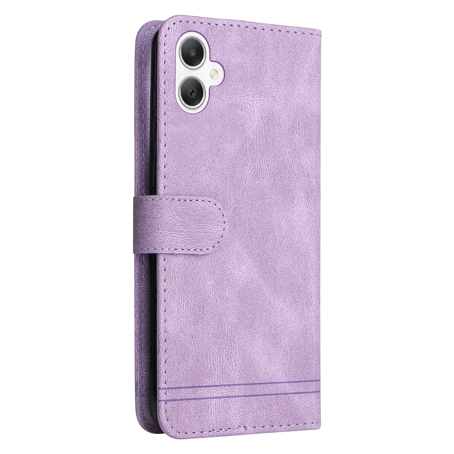 For Samsung Galaxy A06 Case Wallet Skin-Touch PU Leather Phone Cover - Purple