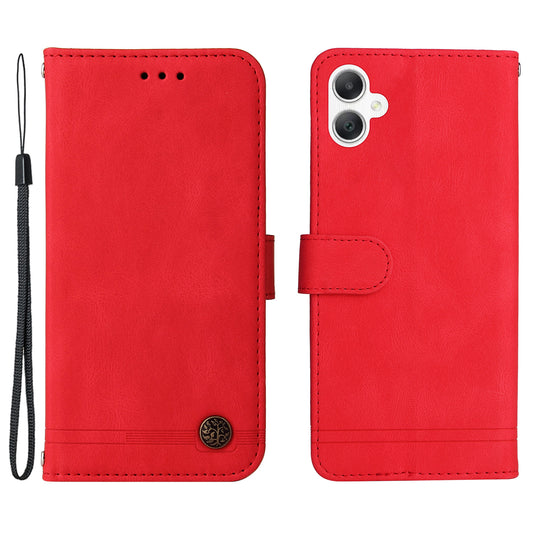 For Samsung Galaxy A06 Case Wallet Skin-Touch PU Leather Phone Cover - Red