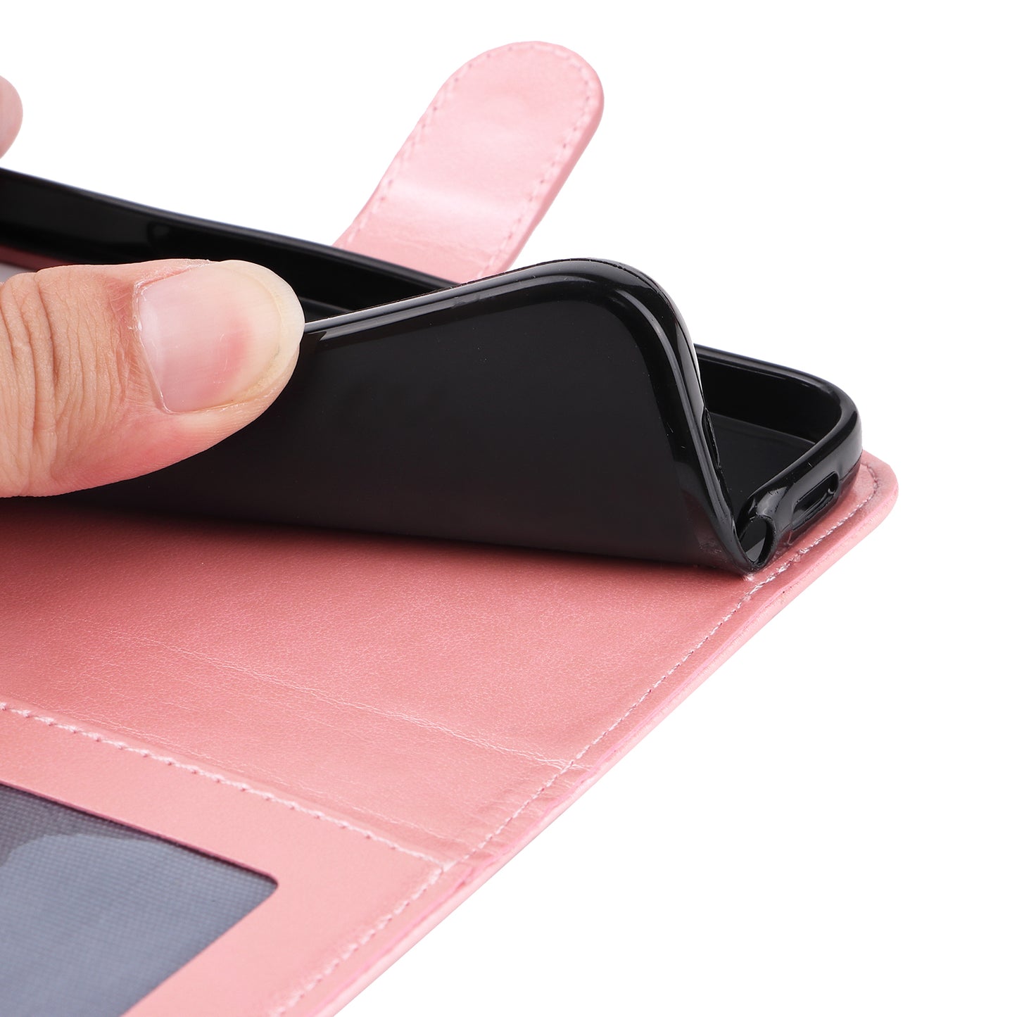 For Samsung Galaxy A06 Case Sunflower Imprint Leather Wallet Phone Cover - Pink