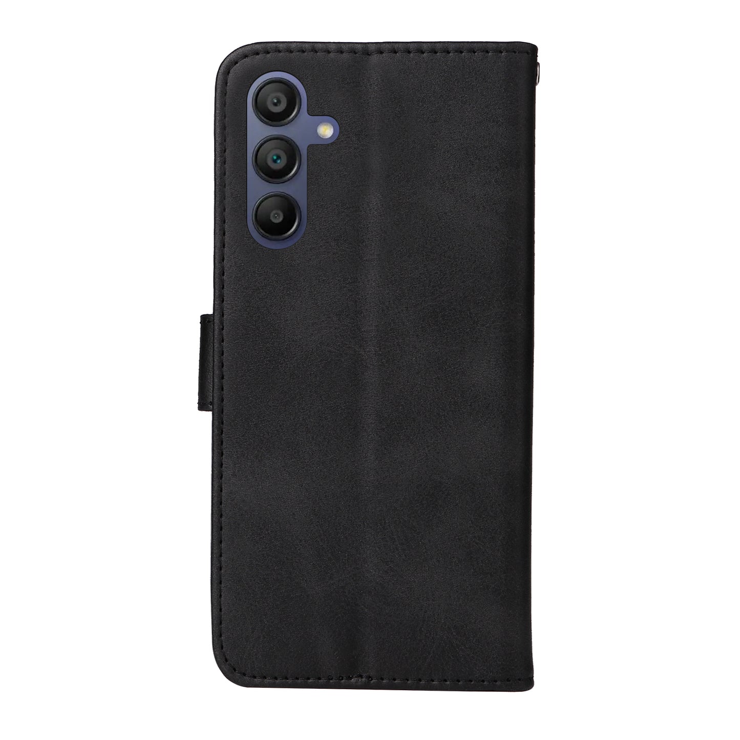 For Samsung Galaxy A16 5G / A16 4G Case PU Leather Phone Cover with Cash  /  Card Slots - Black