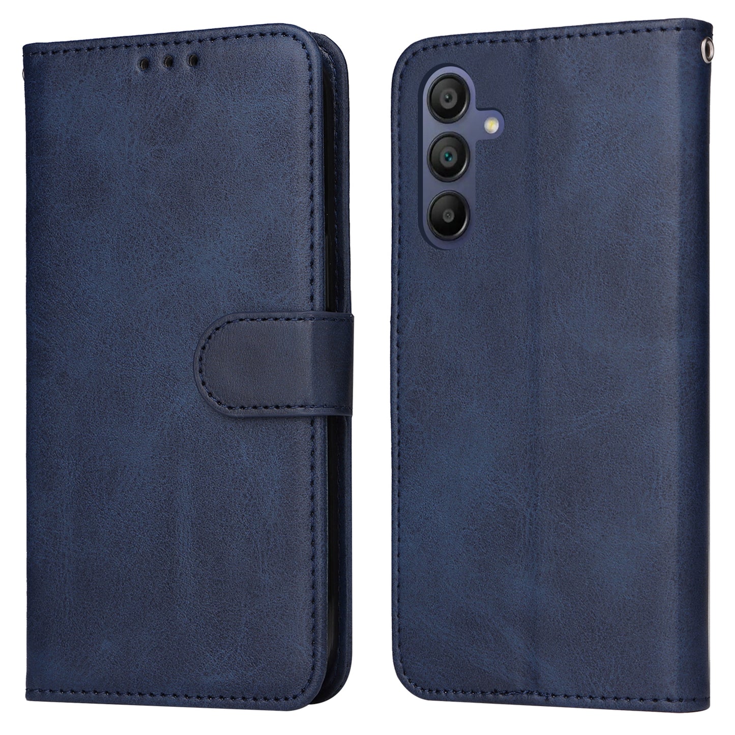 For Samsung Galaxy A16 5G / A16 4G Case PU Leather Phone Cover with Cash  /  Card Slots - Blue
