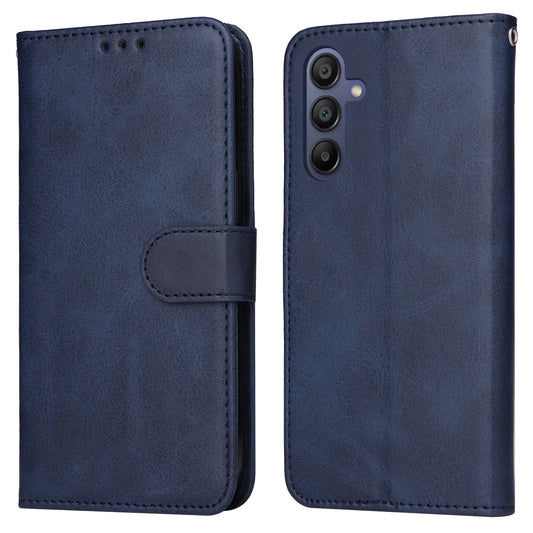 For Samsung Galaxy A16 5G / A16 4G Case PU Leather Phone Cover with Cash  /  Card Slots - Blue