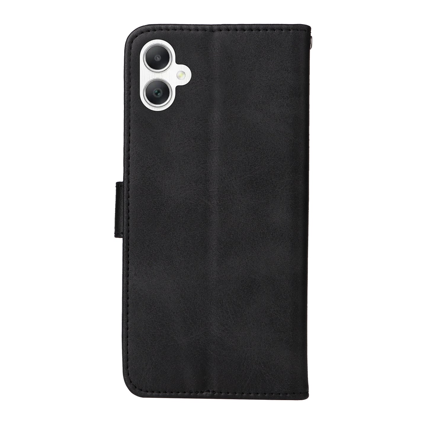 For Samsung Galaxy A06 Case PU Leather Phone Cover with Cash  /  Card Slots - Black