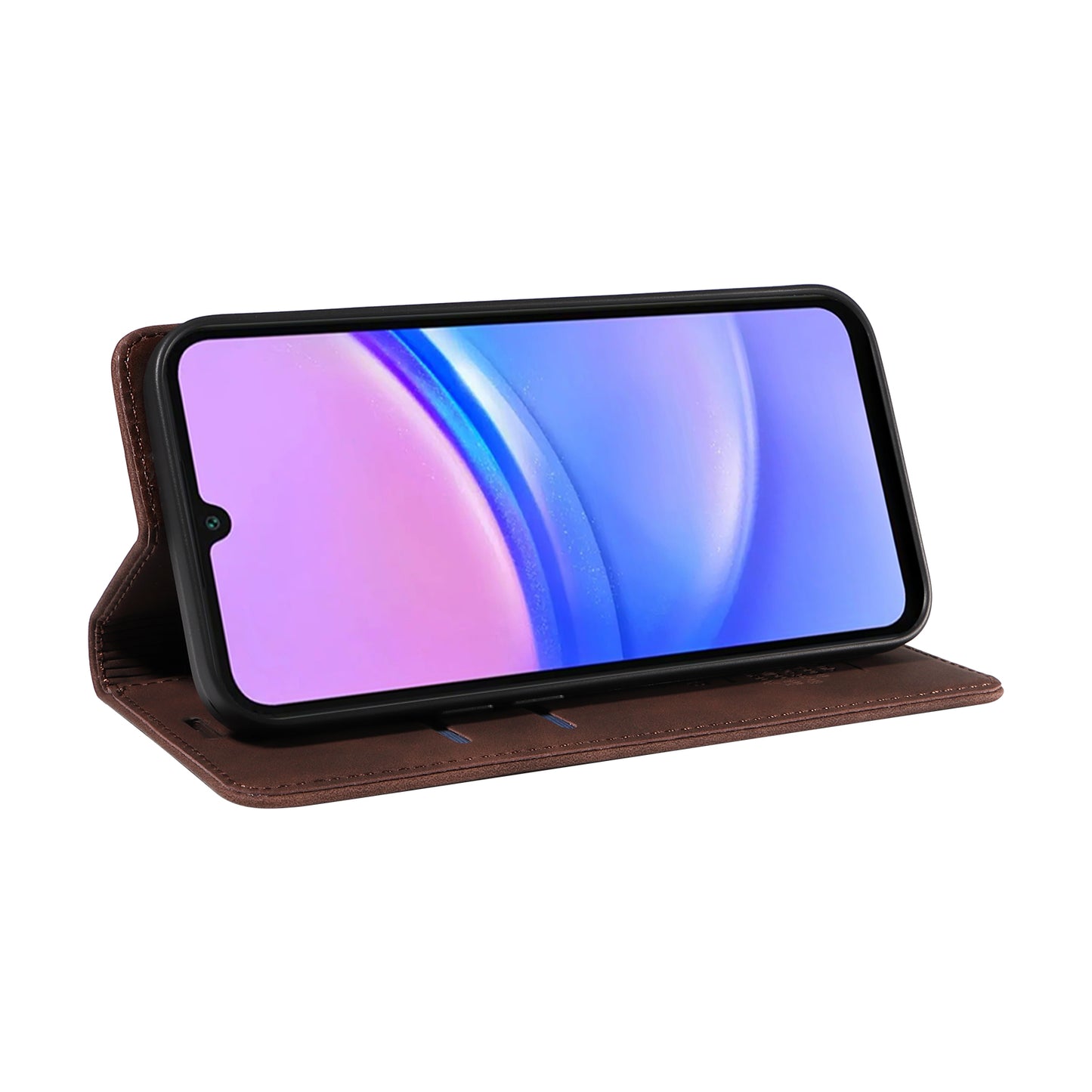 BETOPNICE 003 For Samsung Galaxy A16 5G / A16 4G Stand Case Anti-Scratch Leather Wallet Phone Cover - Brown