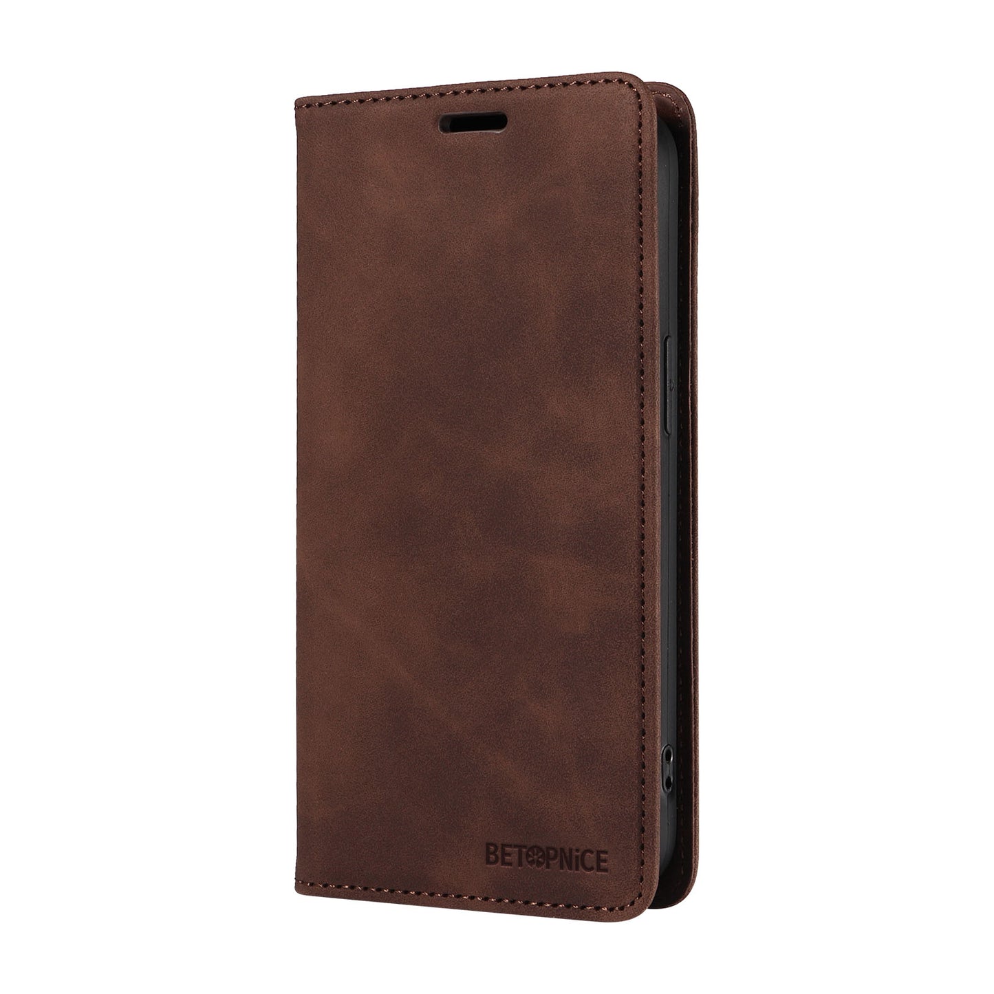BETOPNICE 003 For Samsung Galaxy A16 5G / A16 4G Stand Case Anti-Scratch Leather Wallet Phone Cover - Brown