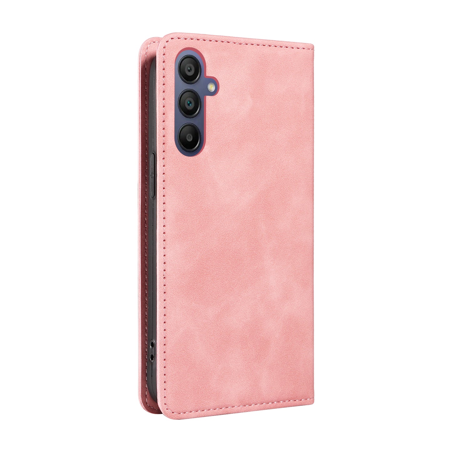 BETOPNICE 003 For Samsung Galaxy A16 5G / A16 4G Stand Case Anti-Scratch Leather Wallet Phone Cover - Pink