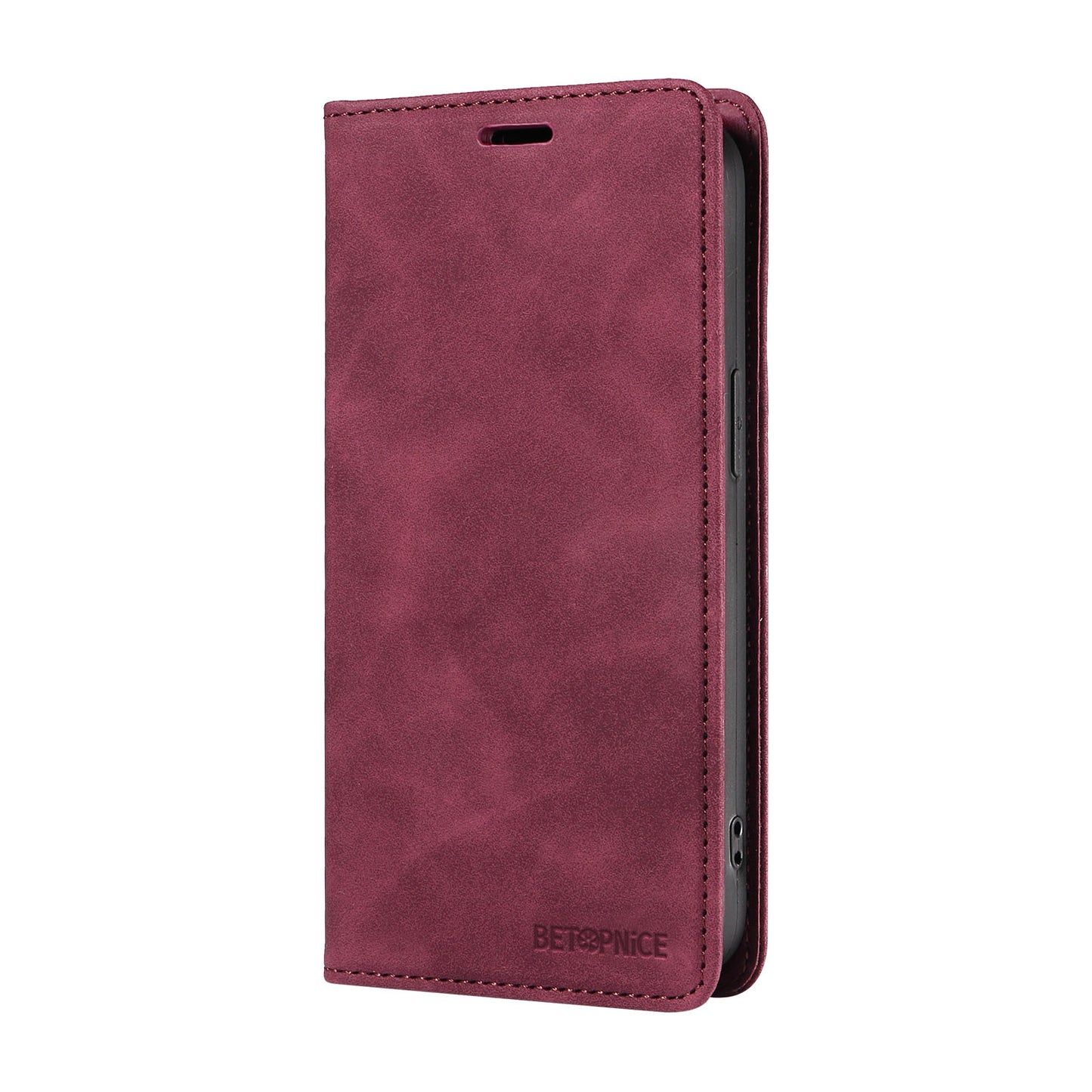 BETOPNICE 003 For Samsung Galaxy A16 5G / A16 4G Stand Case Anti-Scratch Leather Wallet Phone Cover - Red