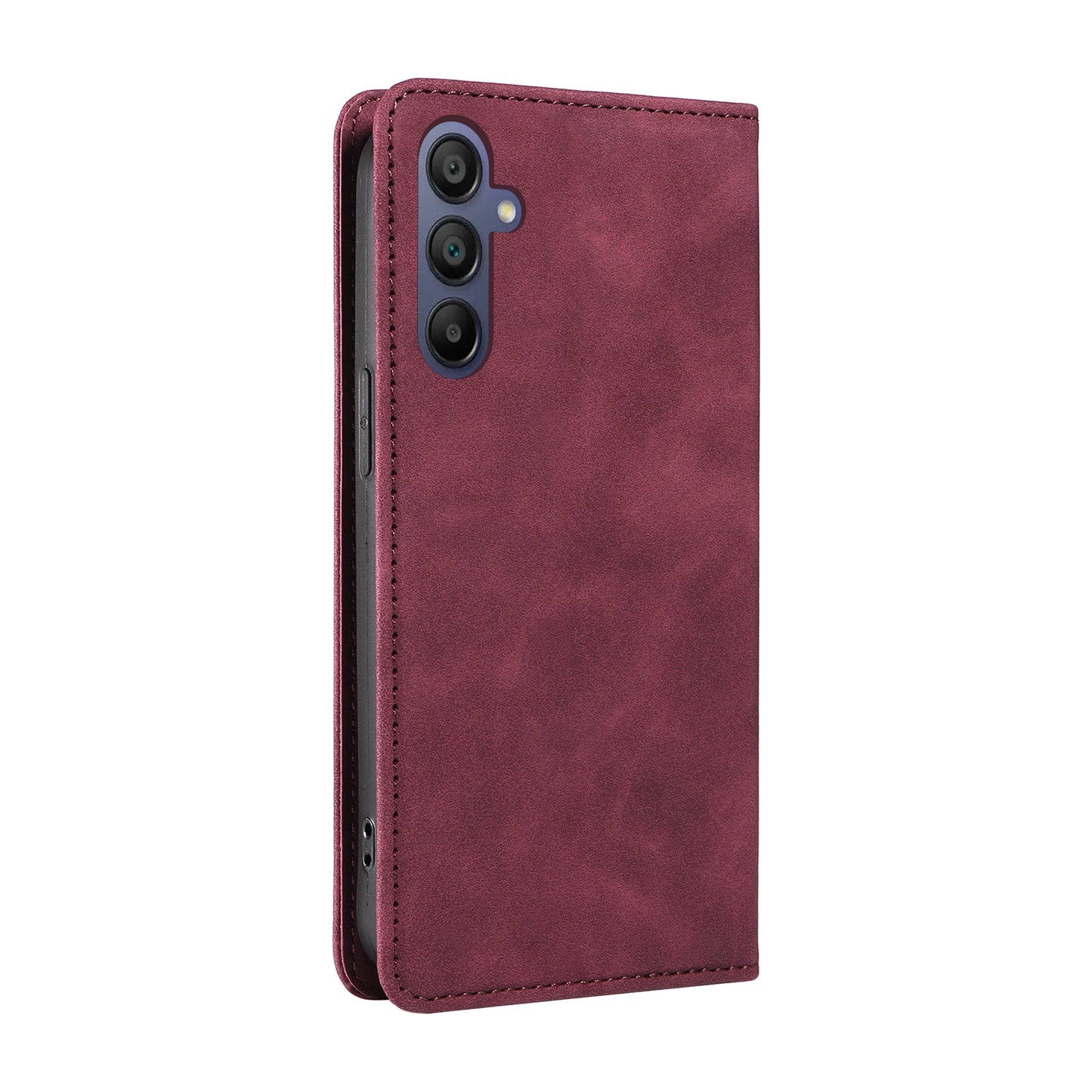BETOPNICE 003 For Samsung Galaxy A16 5G / A16 4G Stand Case Anti-Scratch Leather Wallet Phone Cover - Red