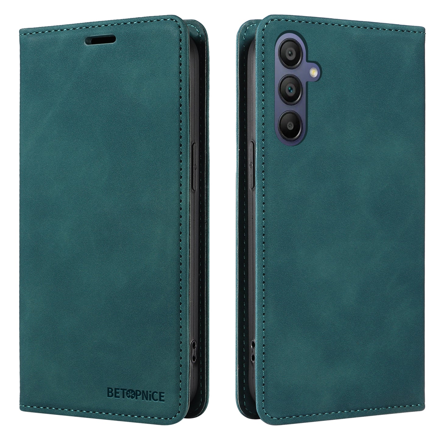 BETOPNICE 003 For Samsung Galaxy A16 5G / A16 4G Stand Case Anti-Scratch Leather Wallet Phone Cover - Green