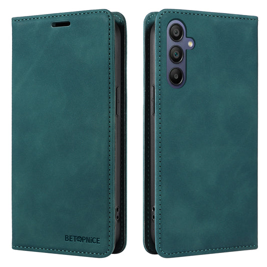BETOPNICE 003 For Samsung Galaxy A16 5G / A16 4G Stand Case Anti-Scratch Leather Wallet Phone Cover - Green