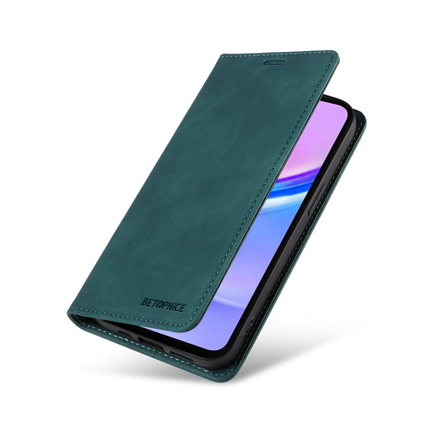 BETOPNICE 003 For Samsung Galaxy A16 5G / A16 4G Stand Case Anti-Scratch Leather Wallet Phone Cover - Green