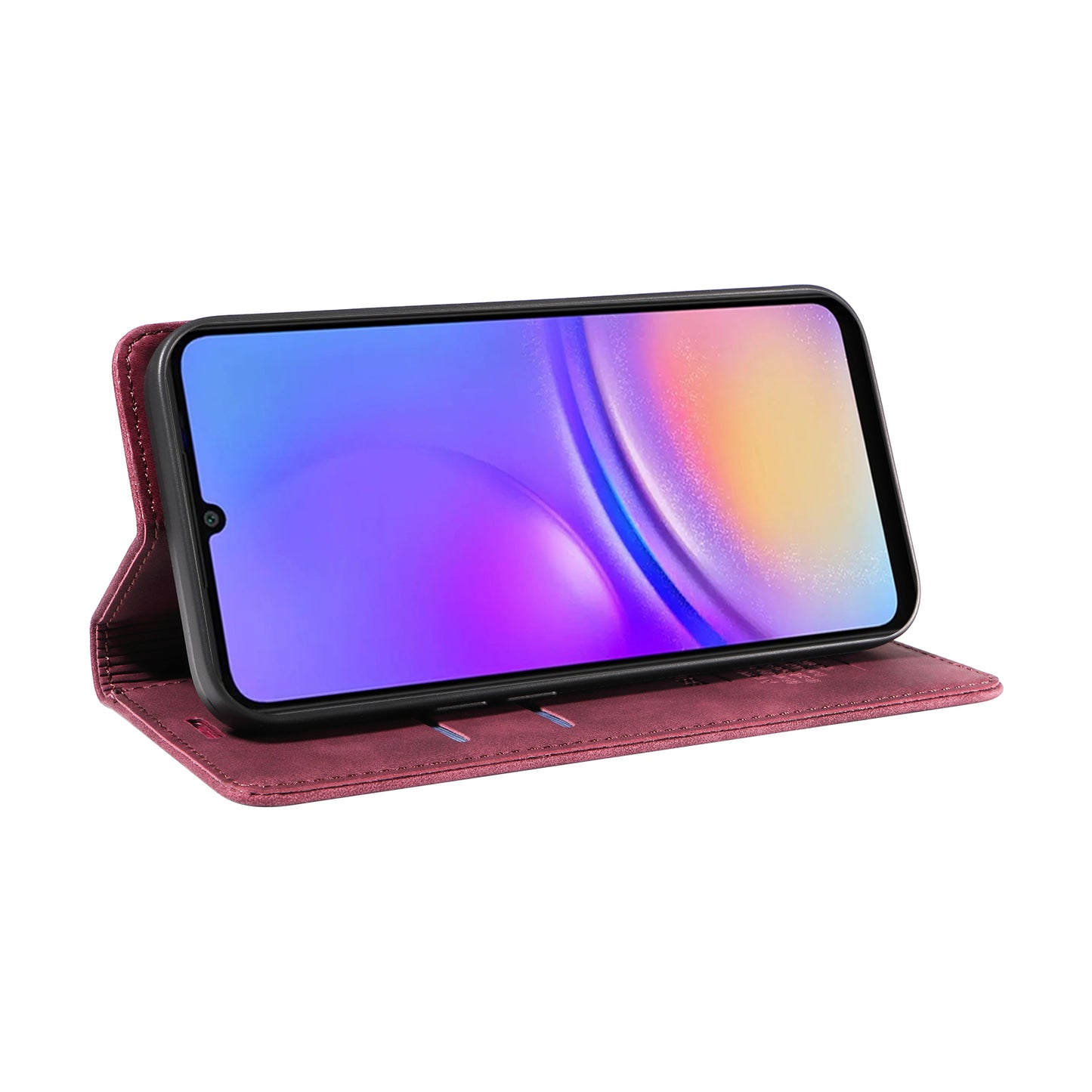 BETOPNICE 003 For Samsung Galaxy A06 Wallet Case Leather Phone Cover with Stand - Red