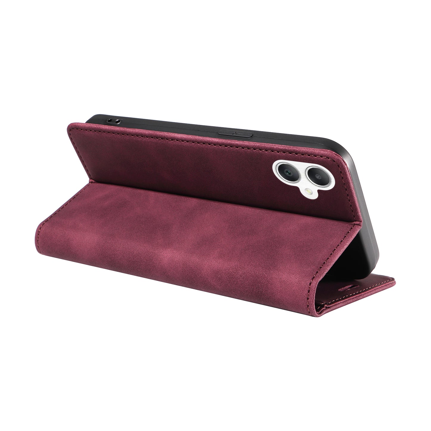 BETOPNICE 003 For Samsung Galaxy A06 Wallet Case Leather Phone Cover with Stand - Red