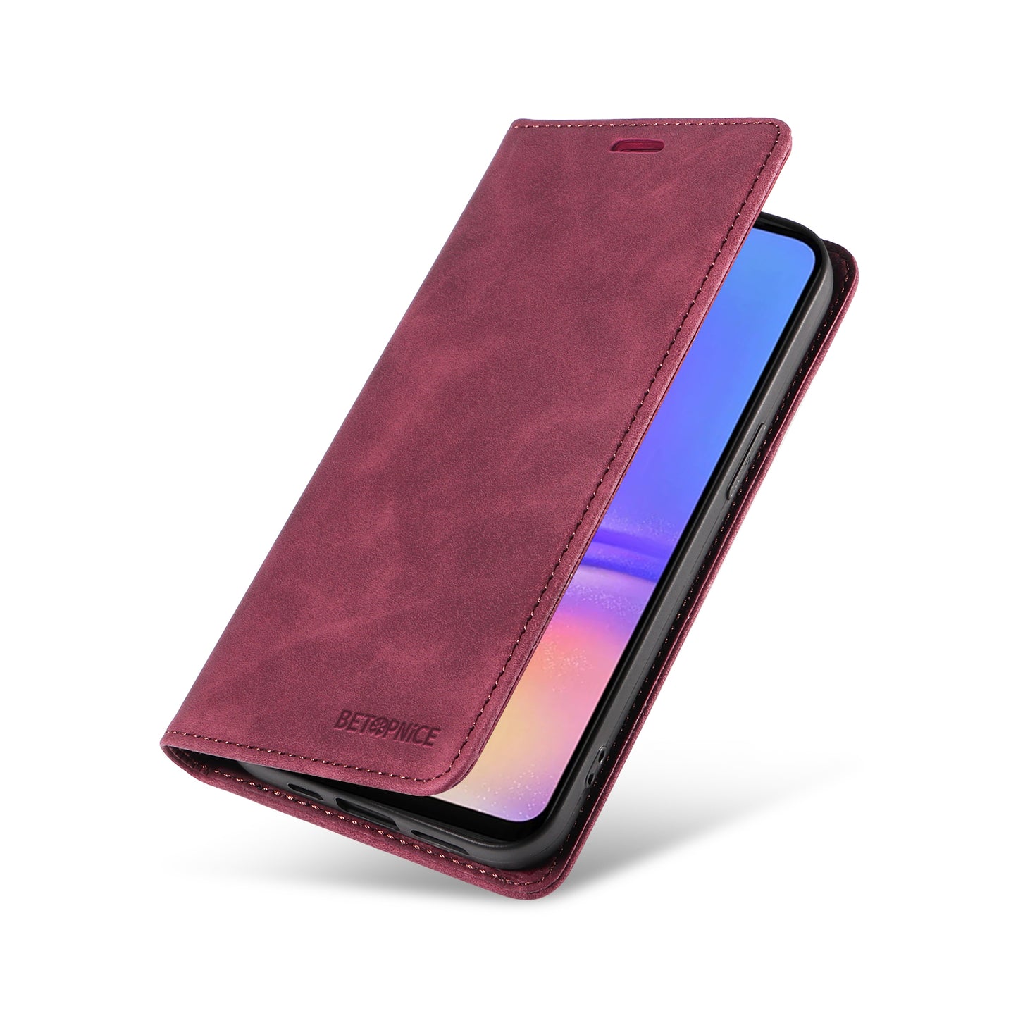 BETOPNICE 003 For Samsung Galaxy A06 Wallet Case Leather Phone Cover with Stand - Red