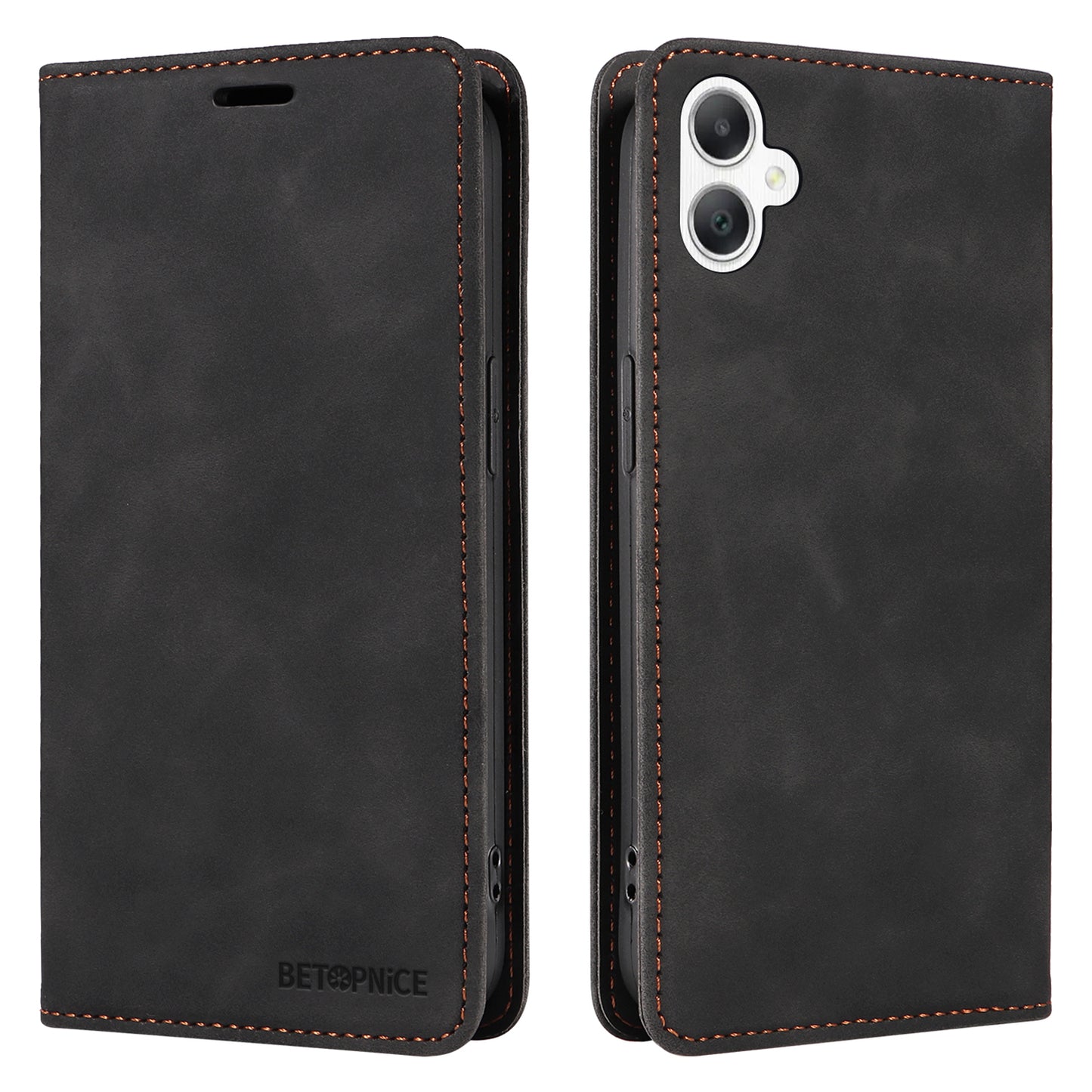 BETOPNICE 003 For Samsung Galaxy A06 Wallet Case Leather Phone Cover with Stand - Black