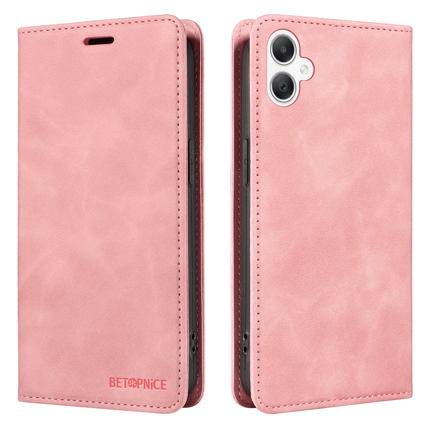 BETOPNICE 003 For Samsung Galaxy A06 Wallet Case Leather Phone Cover with Stand - Pink