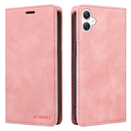 BETOPNICE 003 For Samsung Galaxy A06 Wallet Case Leather Phone Cover with Stand - Pink