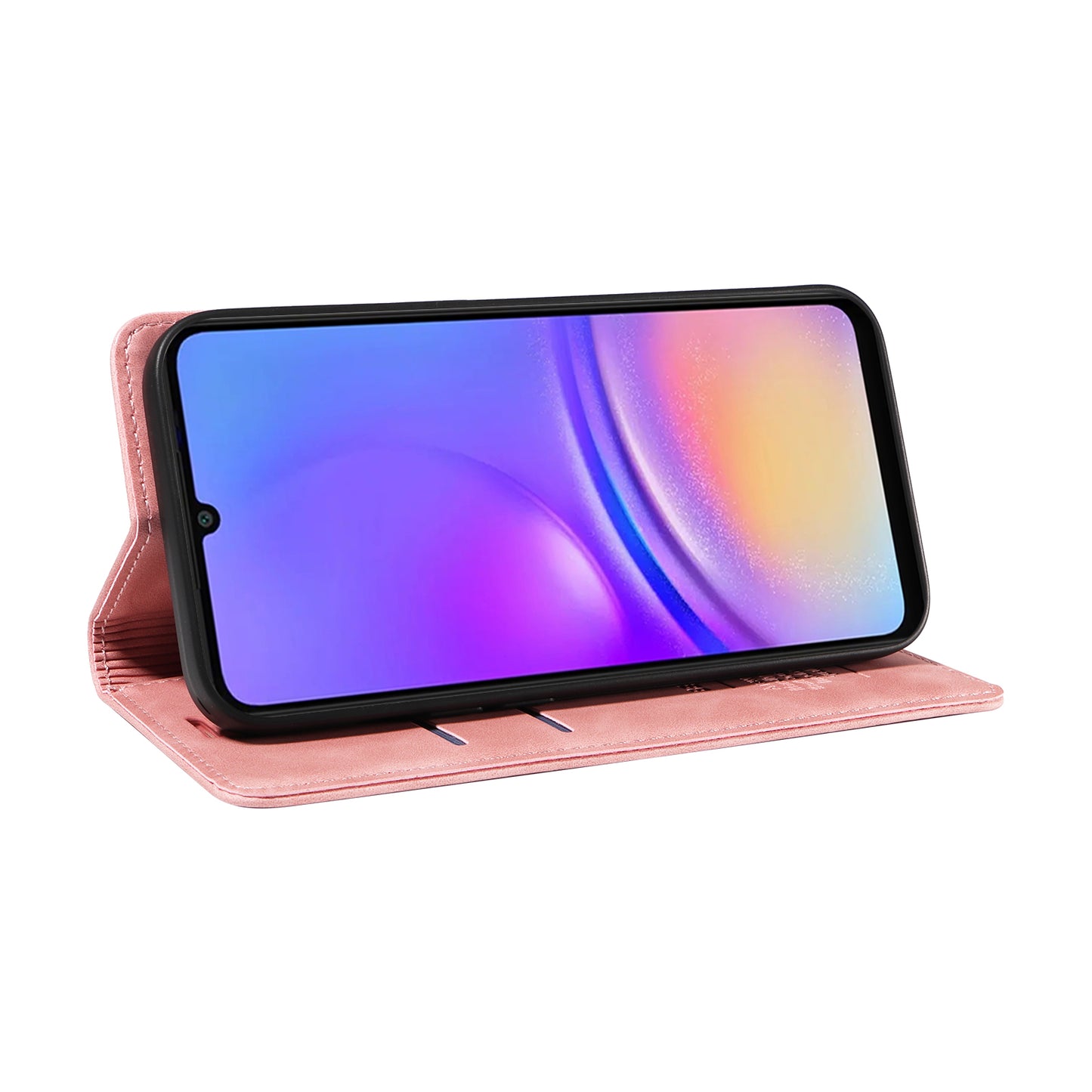 BETOPNICE 003 For Samsung Galaxy A06 Wallet Case Leather Phone Cover with Stand - Pink