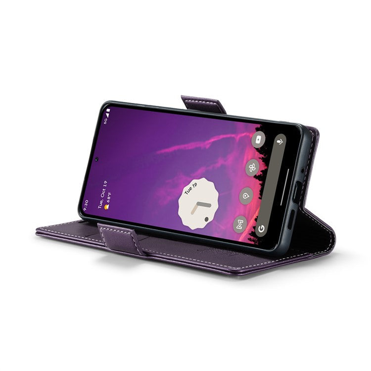 CASEME 023 Series For Google Pixel 9 Pro XL Case RFID Blocking Glossy Stand Phone Cover - Purple