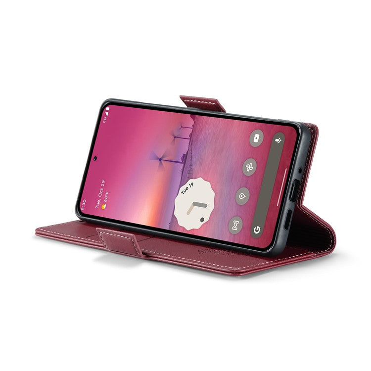 CASEME 023 Series For Google Pixel 9 Pro XL Case RFID Blocking Glossy Stand Phone Cover - Red