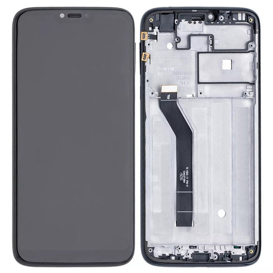 For Motorola Moto G7 Power XT1955 Grade C LCD Screen and Digitizer Assembly + Frame Replacement Part (Without Logo) - Black
