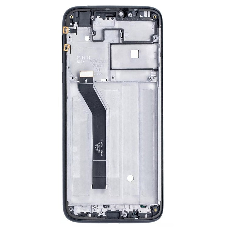 For Motorola Moto G7 Power XT1955 Grade C LCD Screen and Digitizer Assembly + Frame Replacement Part (Without Logo) - Black
