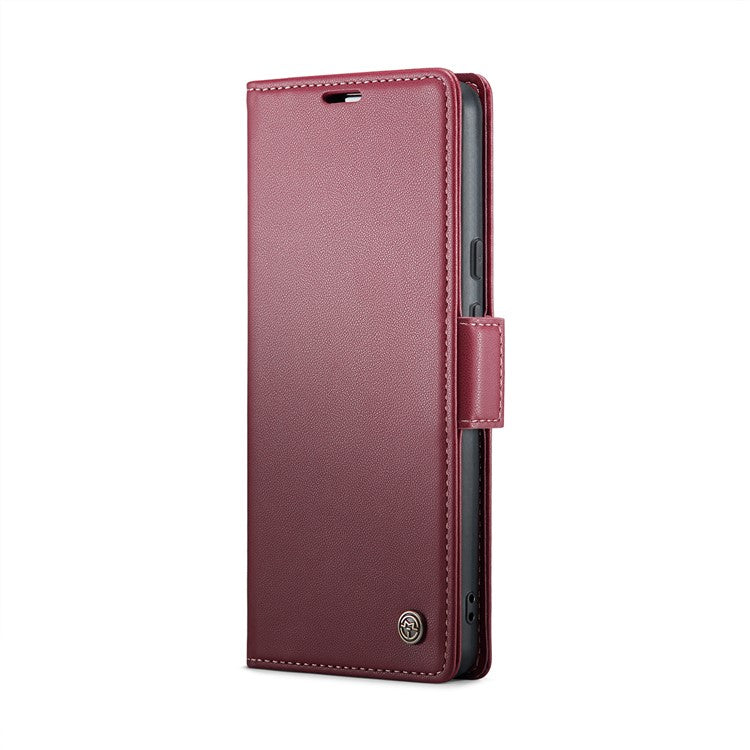 CASEME 023 Series For Google Pixel 9 Pro  /  Pixel 9 Case RFID Blocking Glossy Stand Phone Cover - Red