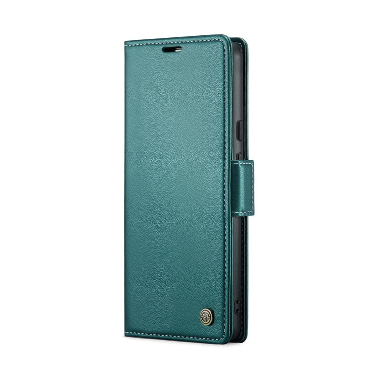 CASEME 023 Series For Google Pixel 9 Pro  /  Pixel 9 Case RFID Blocking Glossy Stand Phone Cover - Green