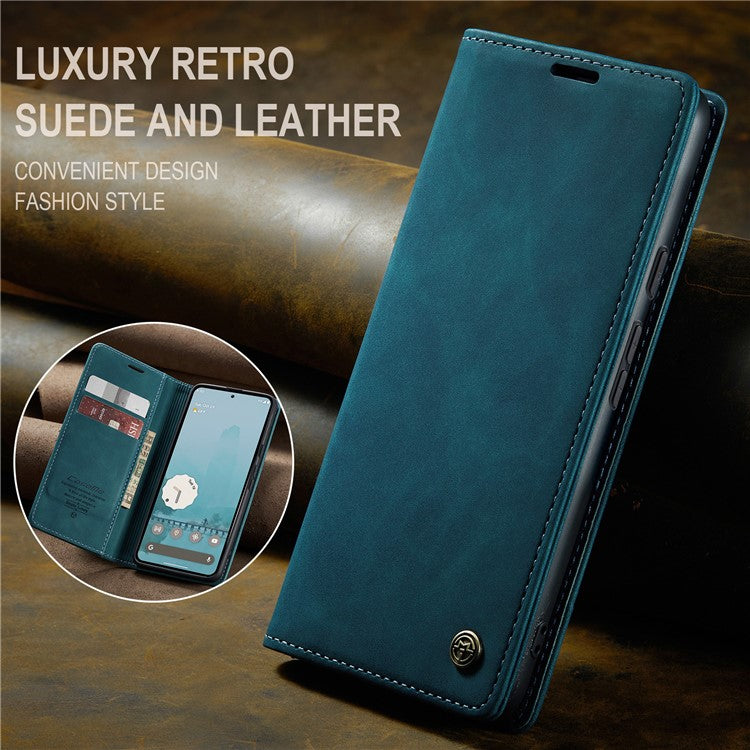 CASEME 013 Series For Google Pixel 9 Pro XL Case Card Holder Stand Leather Phone Cover - Blue