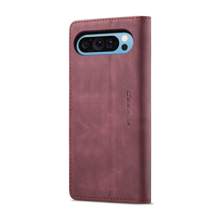 CASEME 013 Series For Google Pixel 9 Pro XL Case Card Holder Stand Leather Phone Cover - Red