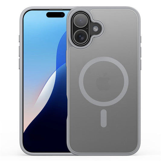 DUX DUCIS Yind Series For iPhone 16 Plus Case Compatible with MagSafe PC+TPU Matte Phone Cover - Grey