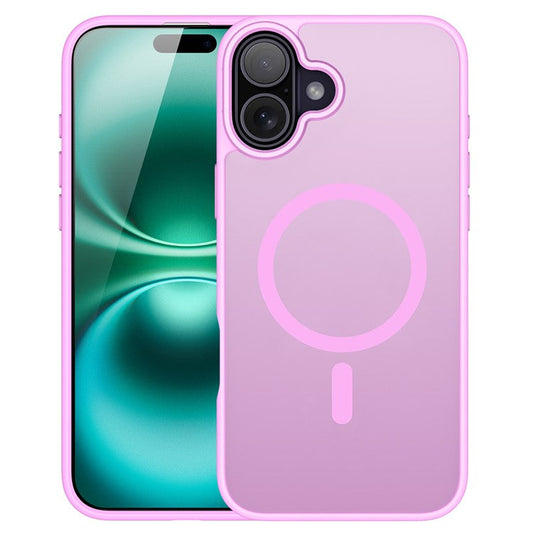 DUX DUCIS Yind Series For iPhone 16 Matte Case Compatible with MagSafe PC+TPU Phone Cover - Rose Pink