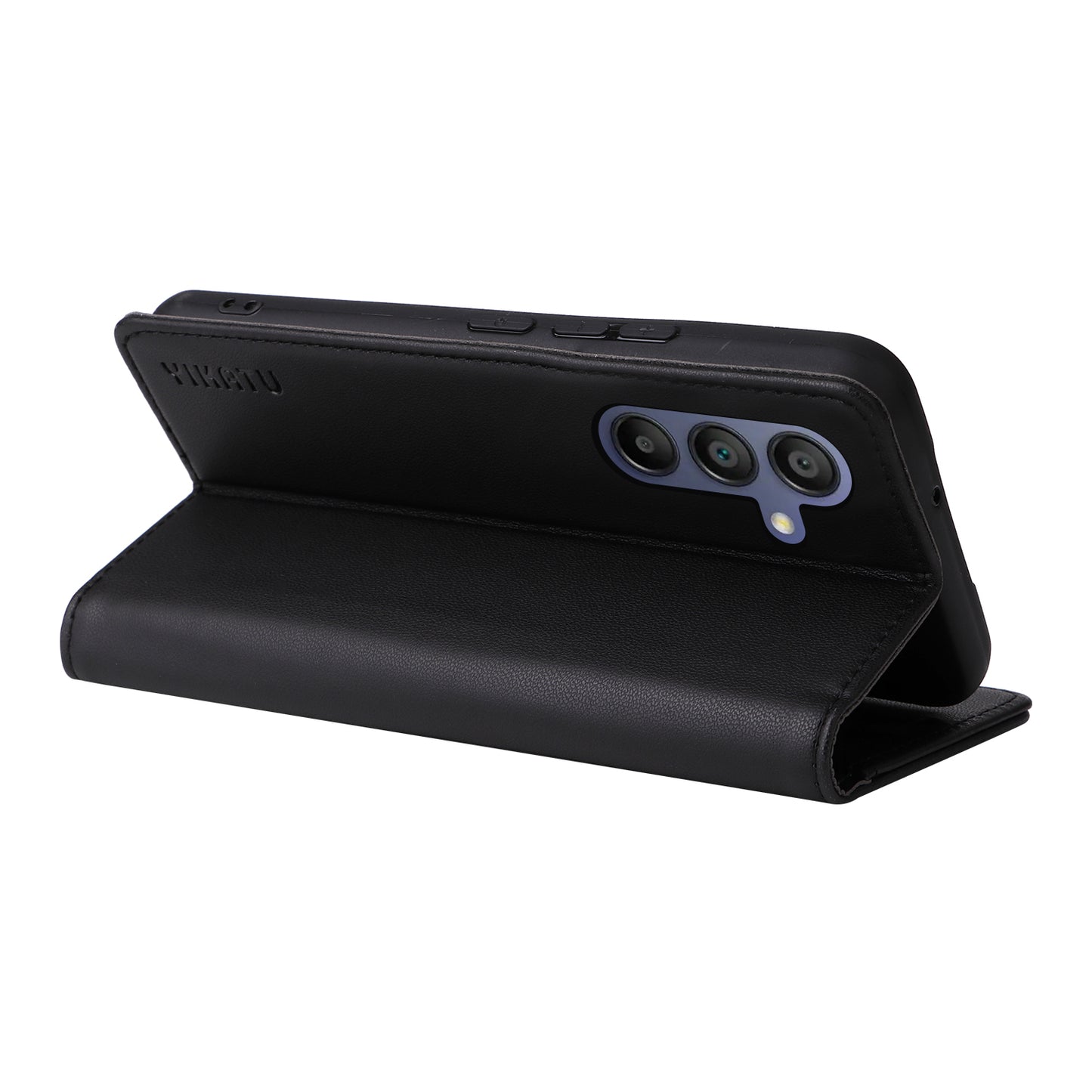 YIKATU YK-001 For Samsung Galaxy A16 5G / A16 4G Case Stand Leather Phone Cover Strong Magnetic Closure - Black
