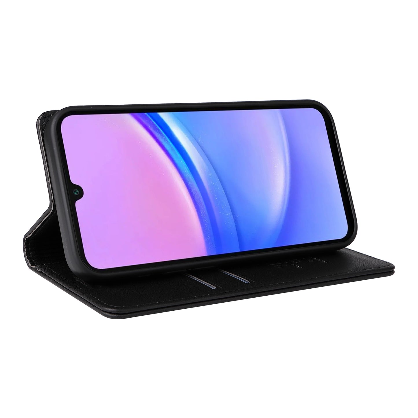 YIKATU YK-001 For Samsung Galaxy A16 5G / A16 4G Case Stand Leather Phone Cover Strong Magnetic Closure - Black