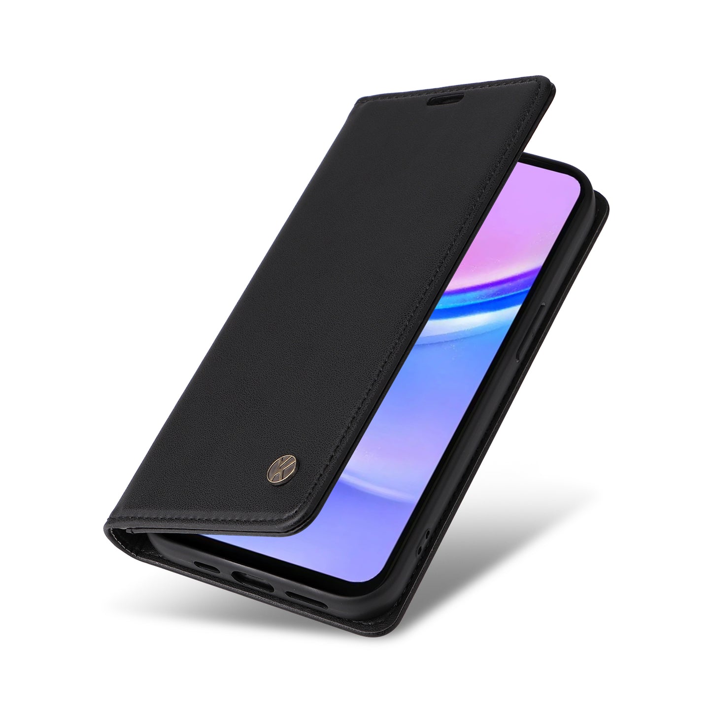 YIKATU YK-001 For Samsung Galaxy A16 5G / A16 4G Case Stand Leather Phone Cover Strong Magnetic Closure - Black