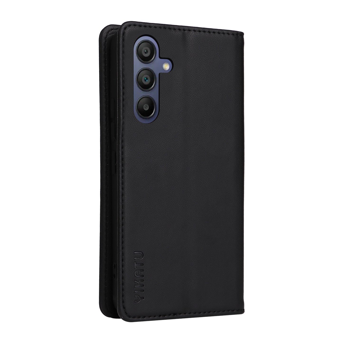 YIKATU YK-001 For Samsung Galaxy A16 5G / A16 4G Case Stand Leather Phone Cover Strong Magnetic Closure - Black