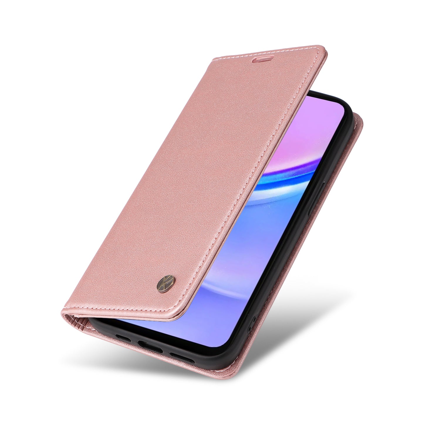 YIKATU YK-001 For Samsung Galaxy A16 5G / A16 4G Case Stand Leather Phone Cover Strong Magnetic Closure - Rose Gold