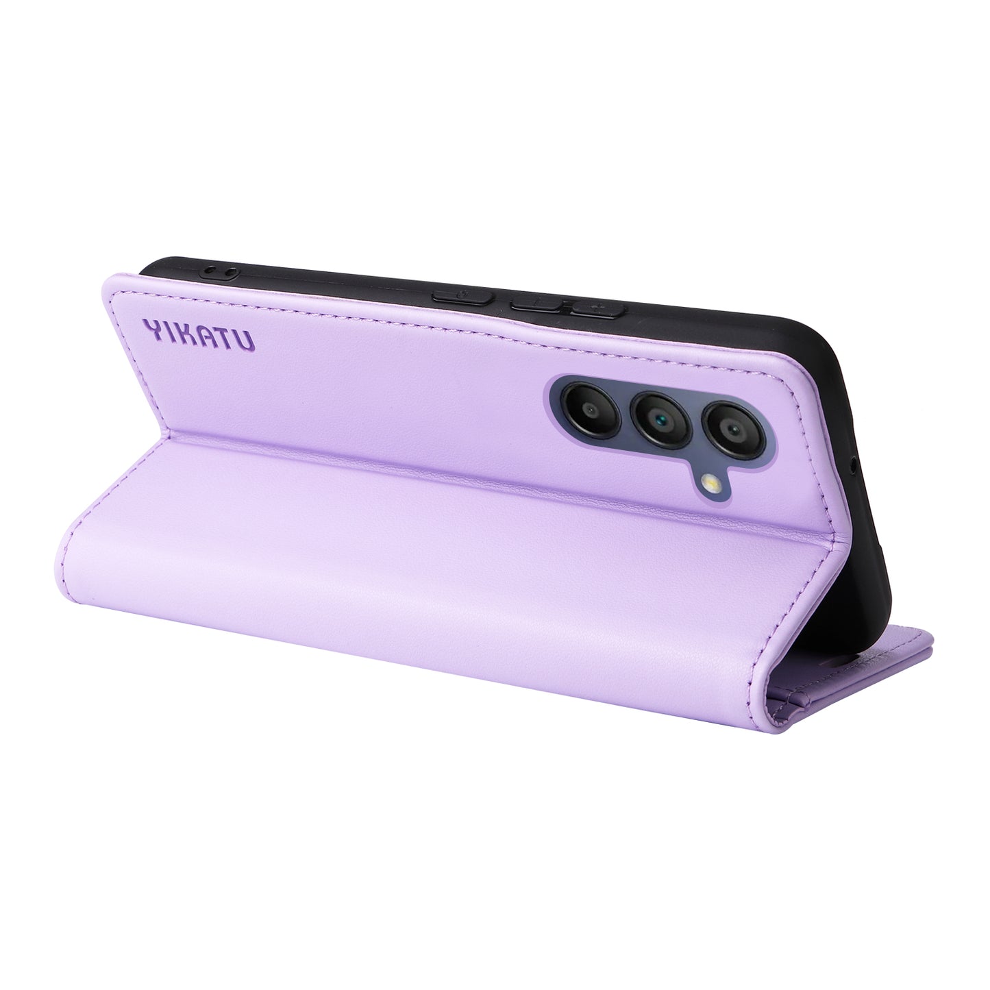 YIKATU YK-001 For Samsung Galaxy A16 5G / A16 4G Case Stand Leather Phone Cover Strong Magnetic Closure - Light Purple
