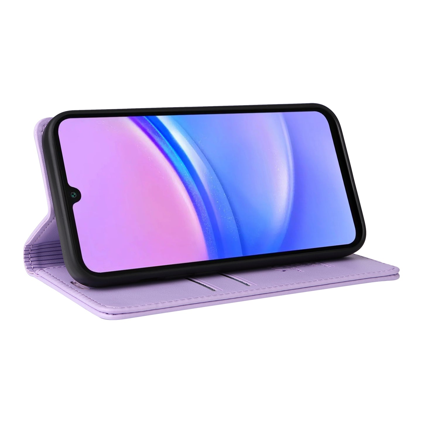 YIKATU YK-001 For Samsung Galaxy A16 5G / A16 4G Case Stand Leather Phone Cover Strong Magnetic Closure - Light Purple