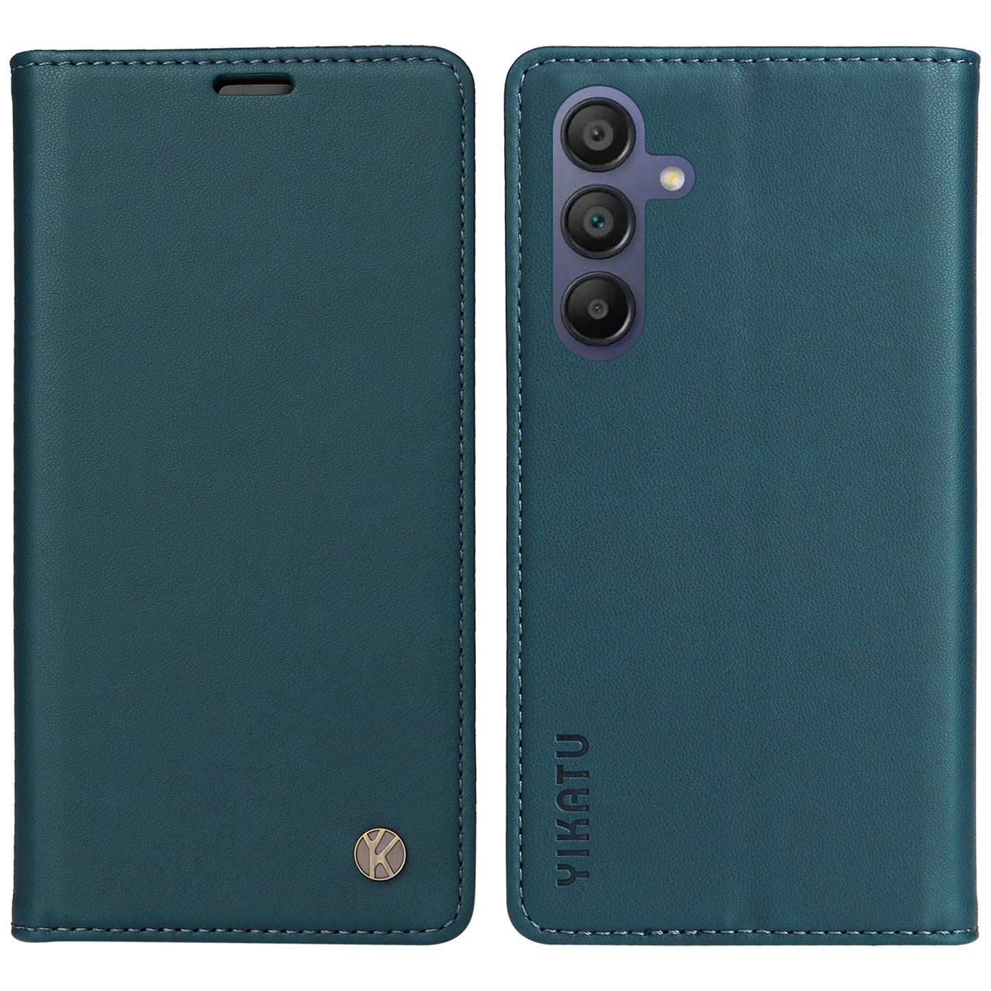 YIKATU YK-001 For Samsung Galaxy A16 5G / A16 4G Case Stand Leather Phone Cover Strong Magnetic Closure - Green