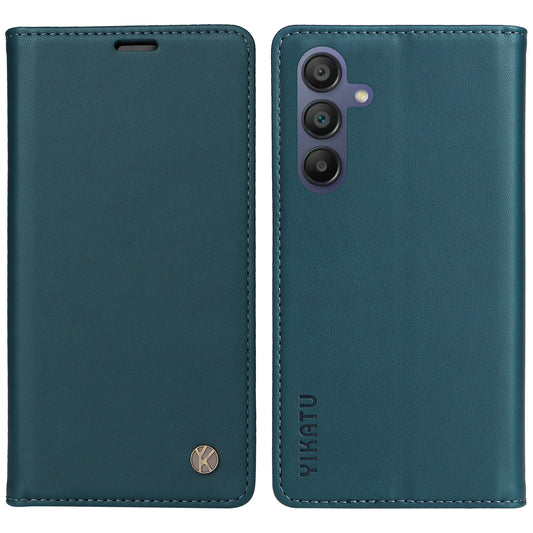YIKATU YK-001 For Samsung Galaxy A16 5G / A16 4G Case Stand Leather Phone Cover Strong Magnetic Closure - Green