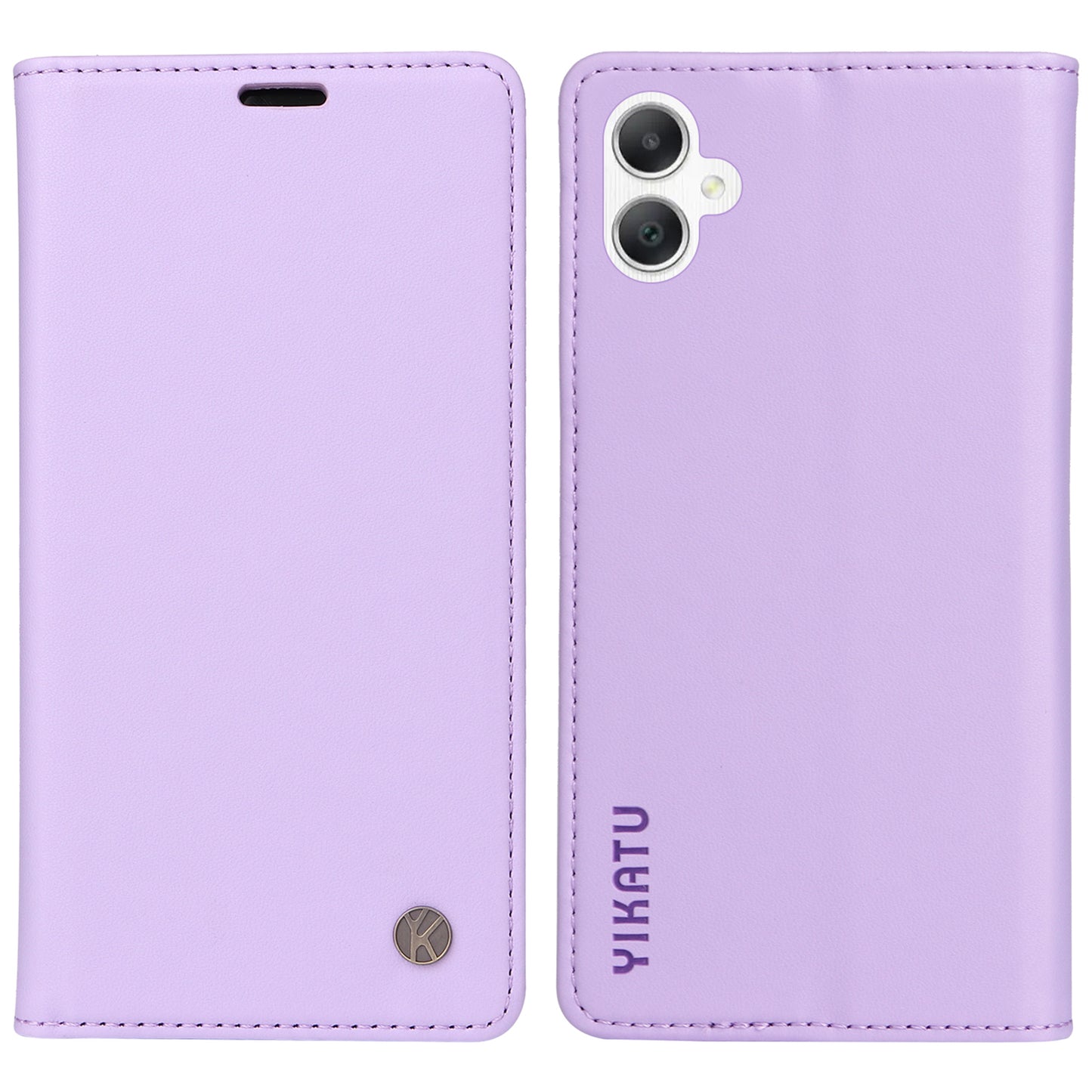 YIKATU YK-001 For Samsung Galaxy A06 Case Stand Leather Phone Cover Strong Magnetic Closure - Light Purple