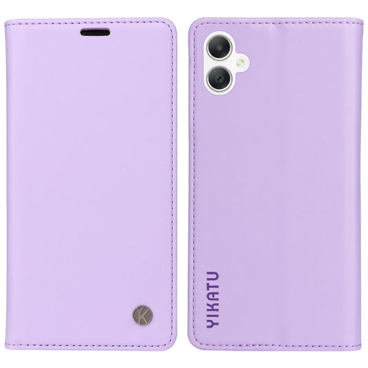 YIKATU YK-001 For Samsung Galaxy A06 Case Stand Leather Phone Cover Strong Magnetic Closure - Light Purple